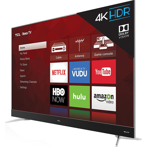 TCL 55 Inch 4K UHD Dolby Vision (2017) Roku Smart LED TV w/ WiFi & Ethernet (55C807)