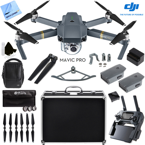 DJI Mavic Pro 4K Camera Quadcopter Drone Fly More Combo 2 More Batteries Ultra Kit