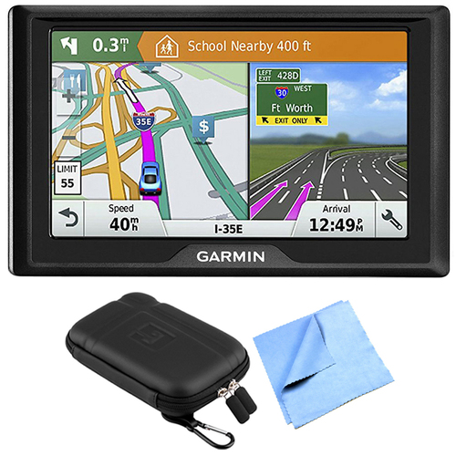 Garmin Drive 51 LM GPS Navigator with Driver Alerts USA with Case Bundle