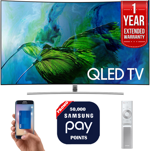 Samsung QN55Q8C 55` 4K UHD Smart QLED TV + 1 Year Extended Warranty + 50,000 Pay Points