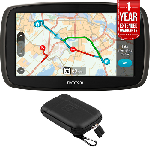 TomTom GO 60S Automotive GPS Navigation Device with Case + Extended Warranty