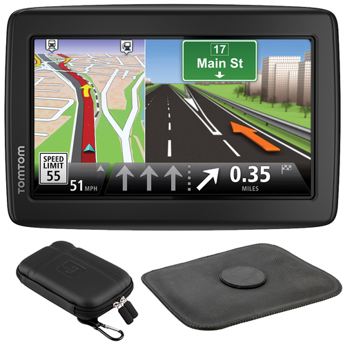 TomTom VIA 1415M Automotive GPS Navigation Device + Dash Mount + Navigation Case