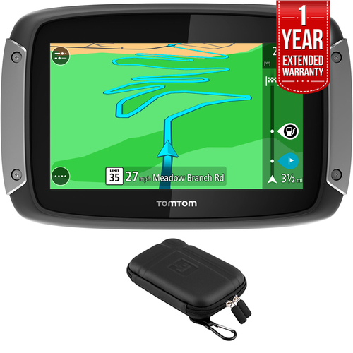 TomTom Rider 400 Motorcycle GPS Navigation Device with Case + Extended Warranty