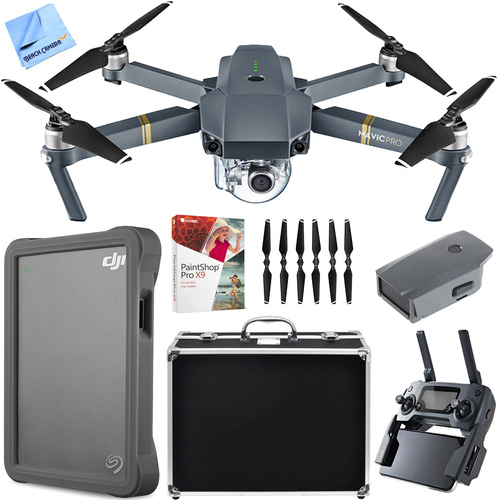 DJI Mavic Pro Quadcopter Drone with 4K Camera, Custom Hard Case, 2TB Fly Drive Kit