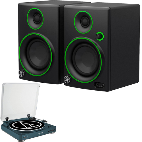 Mackie CR Series CR3 3` Creative Reference Multimedia Monitors + Wireless Turntable