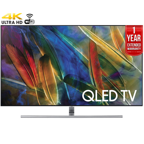 Samsung Flat 65` 4K Ultra HD Smart QLED TV (2017) +1 Year Extended Warranty-Refurbished