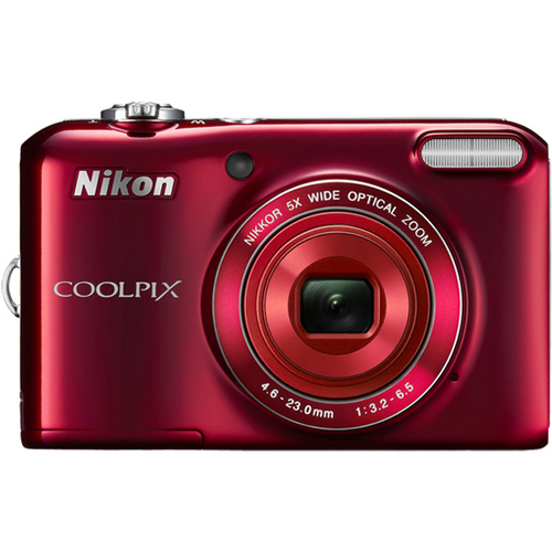 Nikon COOLPIX L28 20.1 MP Digital Camera with 5x Zoom Lens (Red) Factory Refurbished
