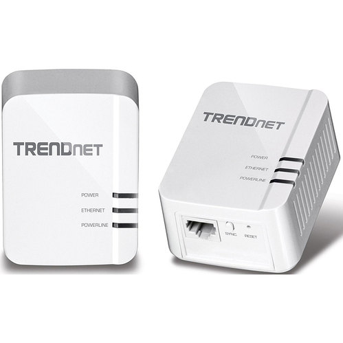TRENDnet PowerLine 1200 AV2 Adapter Kit, Includes 2 Adapters with Gigabit Port TPL-420E2K