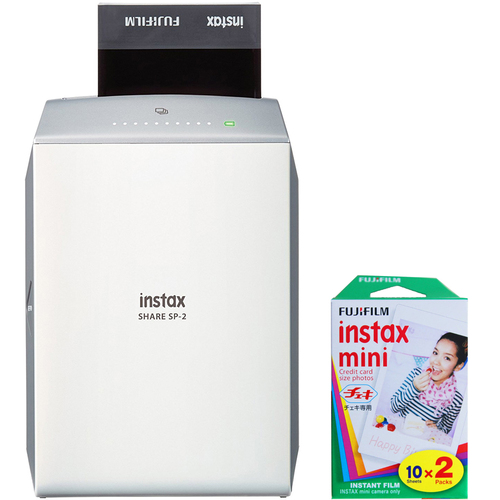 Fujifilm Instax Share Printer SP-2 SI Silver with Instant Film Bundles