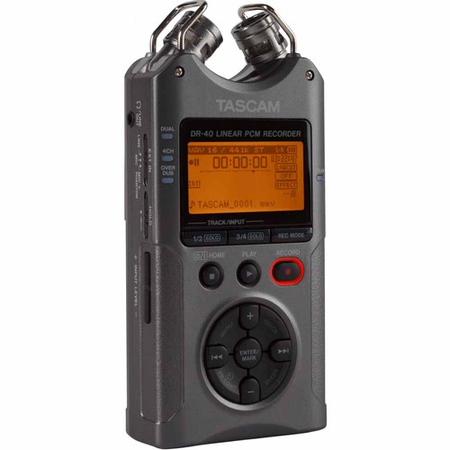Tascam DR-40 - Portable Home Digital Audio Recorder (Luminous Gray)