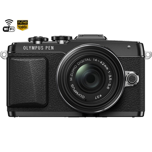 Olympus PEN E-PL7 Micro 4/3 Digital Camera 14-42mm IIR Lens Black -Certified Refurbished