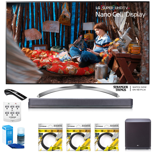LG SUPER UHD 55` 4K HDR Smart LED TV 55SJ8500 w/LG SJ9 Hi-Res Sound Bar Bundle