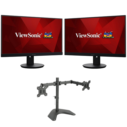 ViewSonic 27` IPS-Type WQHD 1440p Ergonomic HDMI Dual Monitor + Monitor Mount