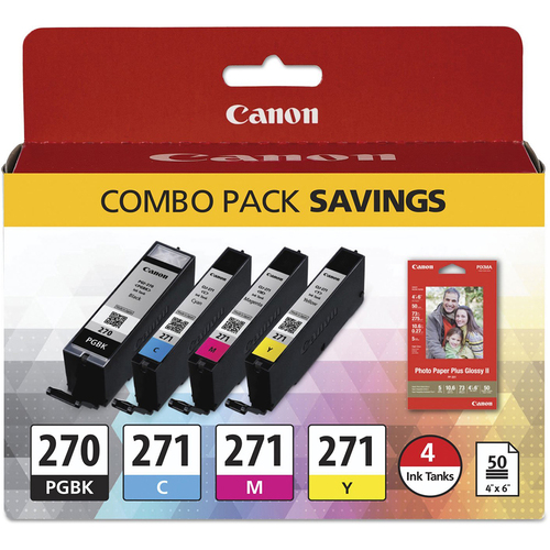 Canon PGI-270/CLI-271 w/ Paper Combo Pack for Select Canon Printers