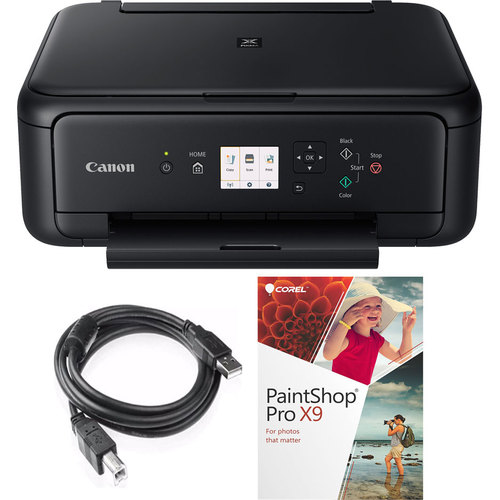 Canon PIXMA TS5120 Wireless All-in-One Compact Black Printer w/ USB Cable & PaintProX9