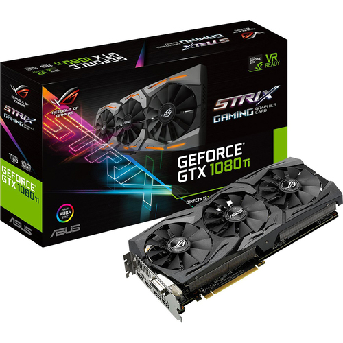 Asus GeForce 1080 TI 11GB VR Ready 5K HD Gaming Graphics Card - STRIXGTX1080TI11GGAM