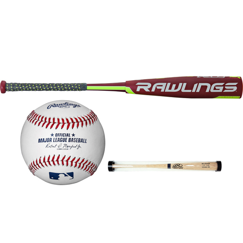 Rawlings 27`/15oz Velo SL7V12 Big Barrel Baseball Bat (-12) + Ball and Sleeve