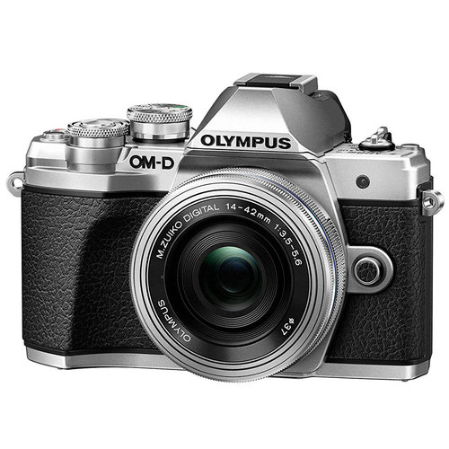 Olympus OM-D E-M10 Mark III Mirrorless Digital Camera with 14-42mm EZ Lens Kit (Silver)
