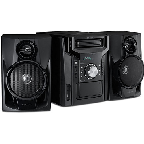 Sharp CD-BH950 240W 5-Disc Mini Shelf Speaker System with Cassette and Bluetooth