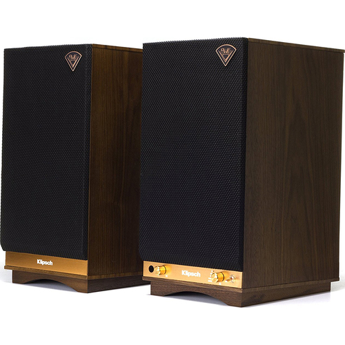 Klipsch Pair of The Sixes Powered Speakers (Walnut) - Open Box