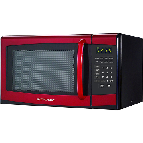 Emerson .9cuft 900W Microwave Oven Red - OPEN BOX