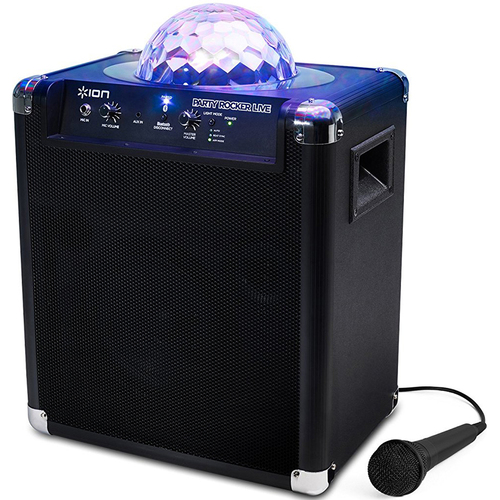 Ion Audio Party Rocker Bluetooth Portable Sound Syst Mic Built-In Light Show - ***AS IS***