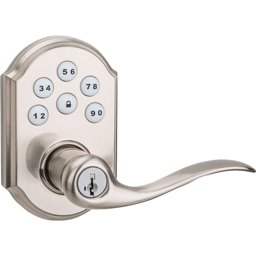 Kwikset 912 Z-wave Lever Door Handle & Code Lock, Satin Nickel - OPEN BOX