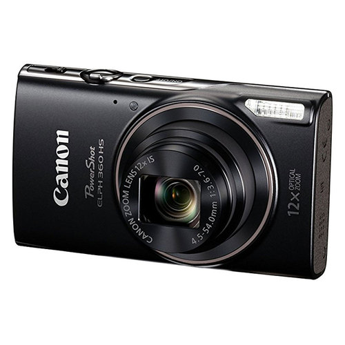 Canon PowerShot ELPH 360 HS Digital Camera with 12x Optical Zoom + Wi-Fi - Black
