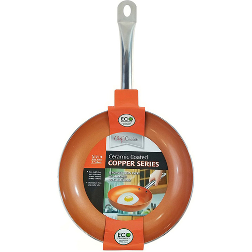 Chefs Cuisine 9.5-inch Copper Frying Pan - Non-Stick w/ Stainless Steel Handle (CP20030)