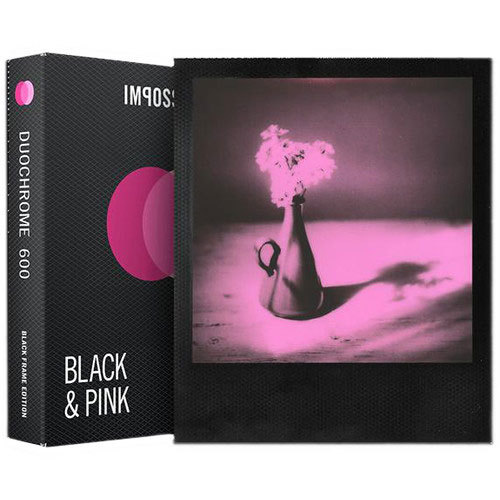 Impossible B&P Duochrome Instant Film for 600 with Black/Pink Frame & 8 Exposures (4649)