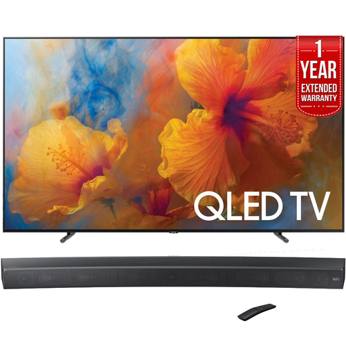 Samsung QN75Q9 75` 4K UHD Smart QLED TV 2017 + Curved Premium Soundbar+Extended Warranty