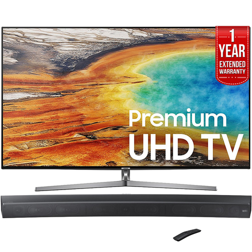Samsung UN55MU9000 55` 4K UHD Smart LEDTV 2017+Curved Premium Soundbar+Extended Warranty