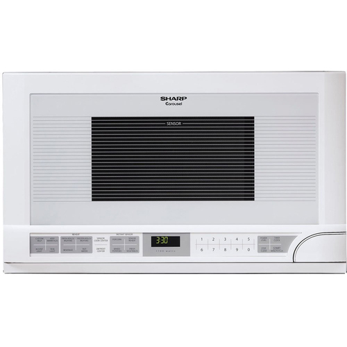 Sharp 1.5 Cu. Ft. 1100W Over the Counter Carousel Microwave in White - R1211T