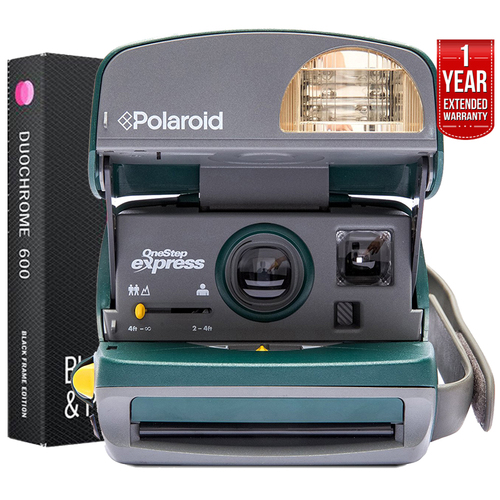 Impossible Polaroid 600 Round Camera Green+Instant Film+1 Year Extended Warranty