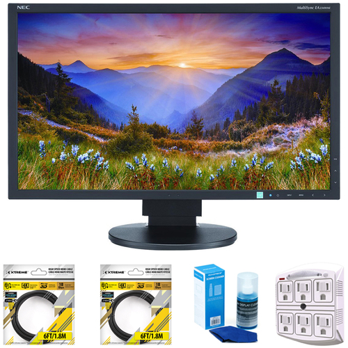 NEC 23-Inch Screen LED-Lit Monitor 1920x1080 with Cleaning Bundle