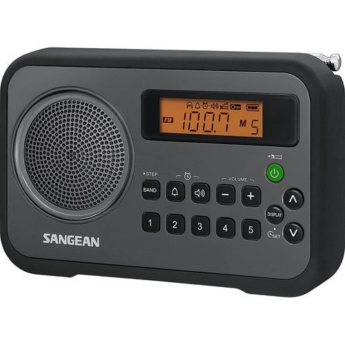 Sangean AM FM Clock Digital Radio Blk