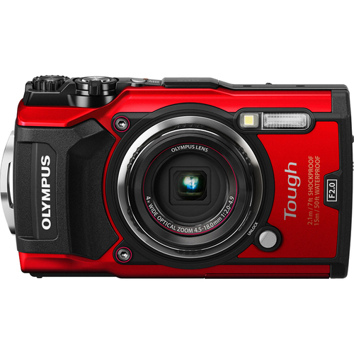 Olympus TG-5 12MP 4x Optical Zoom Wi-Fi Digital Camera Red - OPEN BOX
