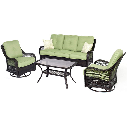 Hanover Orleans 4 Piece Outdoor Lounging Set - ORLEANS4PCSW