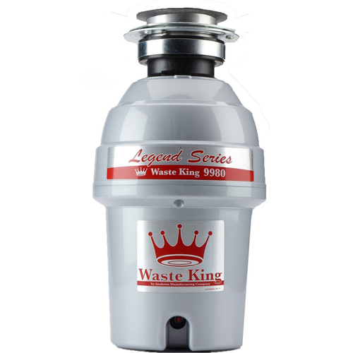 Waste King Legend Series 1 HP Continuous Feed Garbage Disposal with Power Cord - 9980
