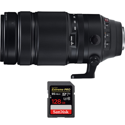 Fujifilm XF100-400mm F4.5-5.6 R LM OIS WR Telephoto Zoom Lens w/ 128GB Memory