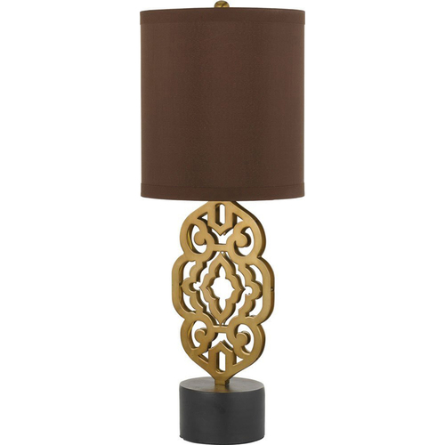 AF Lighting Grill Table Lamp in Satin Brass - 8104-TL