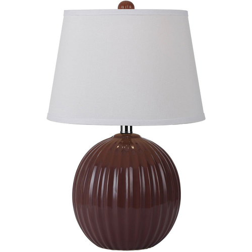AF Lighting Bleeker Ceramic Ribbed Ball Table Lamp in Red - 8567-TL
