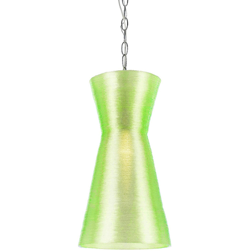 AF Lighting Aimee Mini Recycled Woven Plastic Pendant in Neon Green - 8579-1P 