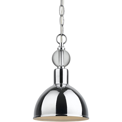 AF Lighting Hollace Mini Pendant Crafted Metal with a Chrome Finish - 8620-1P