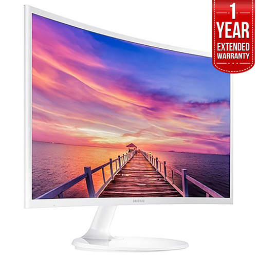 Samsung 27` Curved 1920x1080 HDMI/VGA Monitor White + 1 Year Extended Warranty