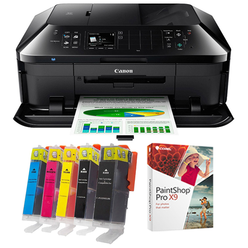 Canon PIXMA MX922 Inkjet Office All-In-One Printer w/ Cartridge Kit + PaintShop Pro