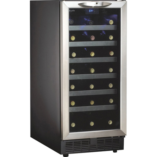 Danby Silhouette 34-Bottle Wine Cooler in Black/Stainless - DWC1534BLS 