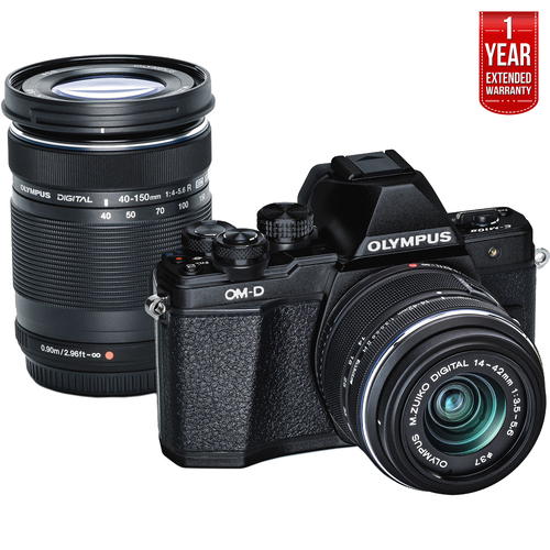 Olympus OM-D E-M10 Mark II Digital Camera Two Lens Kit - Refurbished + Extended Warranty