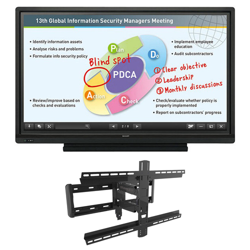 SHARP Aquos Board 60` Interactive Display System w/ TV Mount Bundle