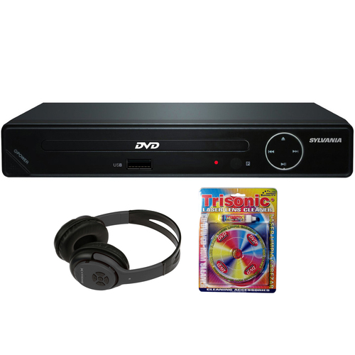 Sylvania HDMI 1080p High Definition DVD Player w/ USB Port w/ Headphones Bundle